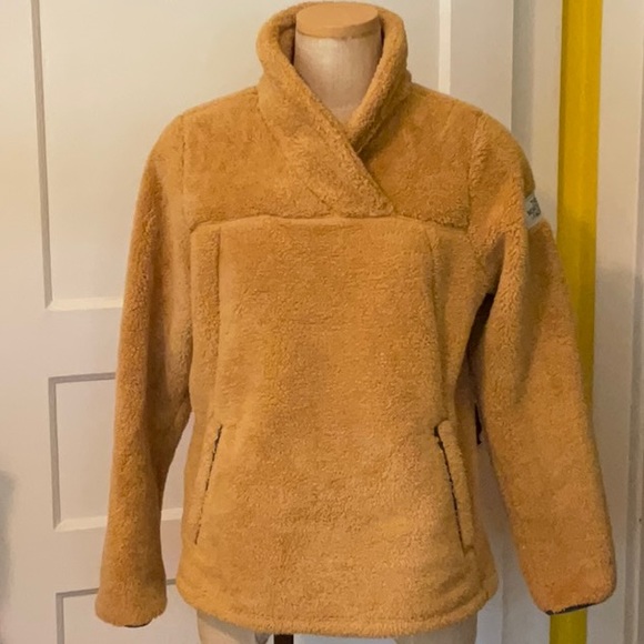 The North Face Mustard Sherpa Pullover ~ Womens Medium - Picture 1 of 5